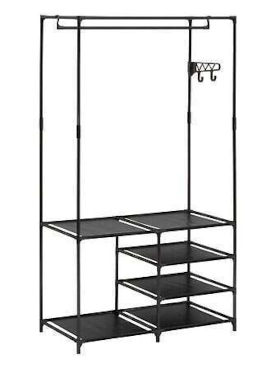 5Five Κρεμάστρα Δαπέδου από Μέταλλο Μαύρη 86x44x160cm