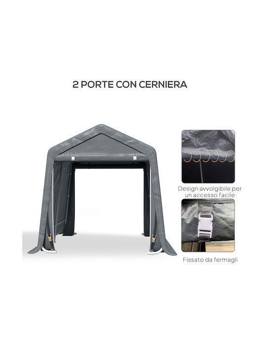 Outsunny Πλαϊνή Τέντα Βεράντας Γκρι 2.4x2m