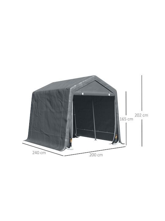 Outsunny Πλαϊνή Τέντα Βεράντας Γκρι 2.4x2m