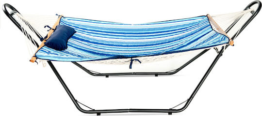 Costway Folding Hammock Stand made of Metal in Pink Color 280x90x115cm