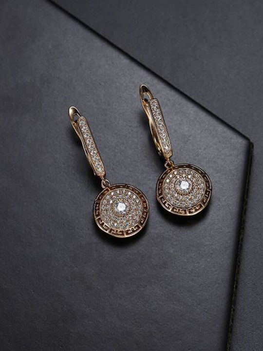Επίσημα Επίχρυσα Σκουλαρίκια Κρύσταλλα Swarovski Nicky Διάμετρος Σκουλαρικιού 1,3εκ