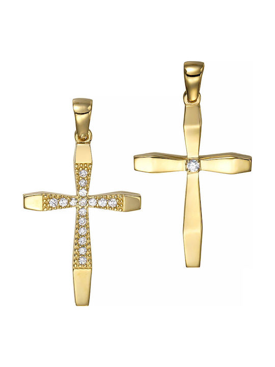 Papoulidis Jewellery Χρυσός Σταυρός 14Κ Διπλής Όψης Papoulidis Jewellery Χρυσός Σταυρός 14Κ Διπλής Όψης