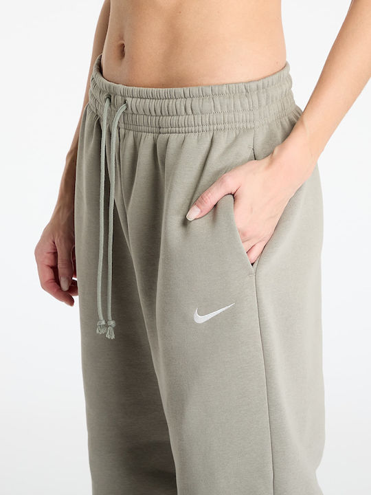 Sportswear High Waist Sweatpants Jogger Fleece Light Army/Sail