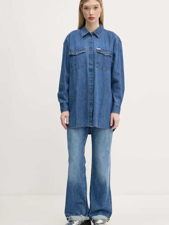 Μακρυμάνικο Γυναικείο Τζιν Πουκάμισο Denim