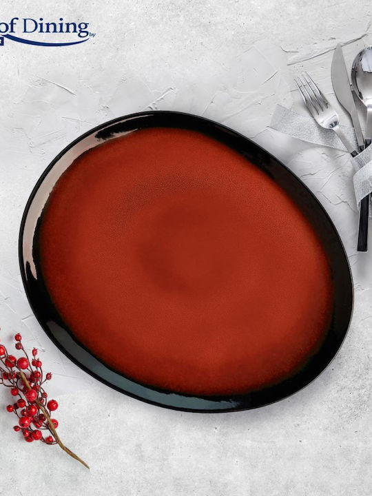 Heinner Vulcano Plate Shallow Ceramic Red 28cm 4pcs