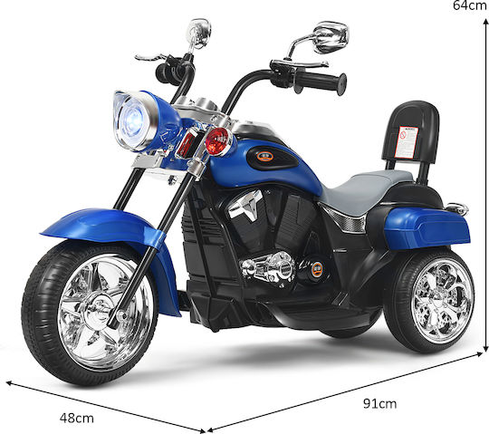 Kids Motorbike Inspired Electric 6 Volt Blue