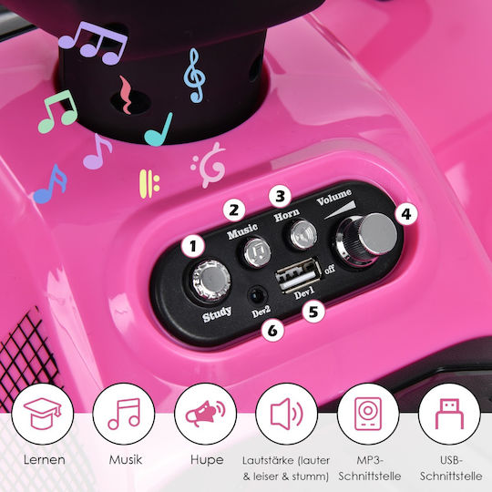Kids Ride-On Motorbike Electric 6 Volt Pink for 1.5+ Years