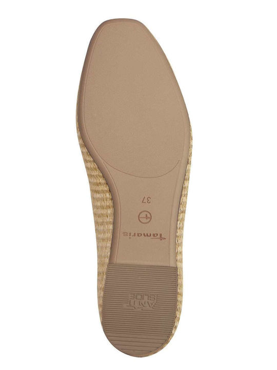 Leather Ballerinas Beige