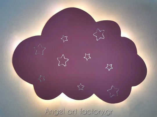 Children's Wooden Cloud Wall Light