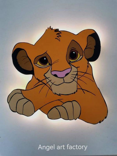Children's Wooden Wall Light Simba