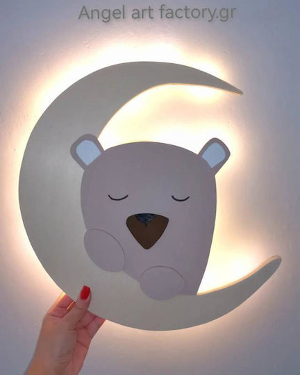 Children's Wooden Bear Wall Light