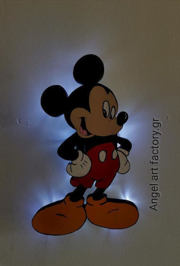 Wooden Kids Wall Light "Mickey"