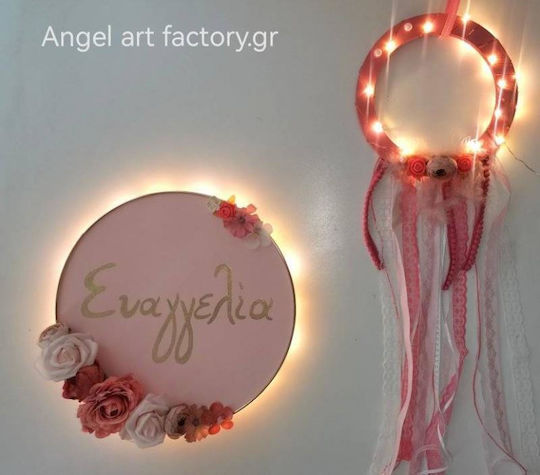 Set of Kids Wall Lights Flower Coral-Pink