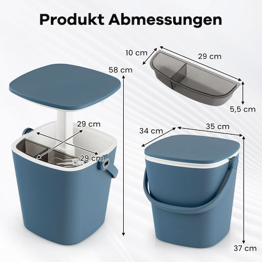 Costway Tragbares Kühlschrank 15lt Türkis