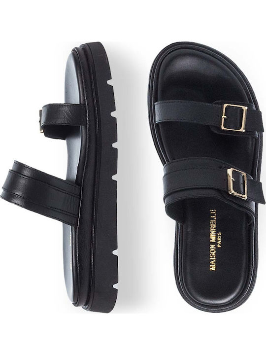 Sandale Casual Damă Din Piele Negre
