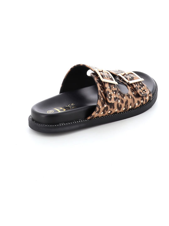 Women's Flat Sandals in Beige Color