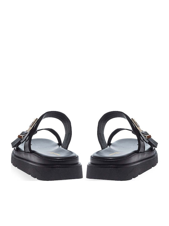 Sandale Casual Damă Din Piele Negre