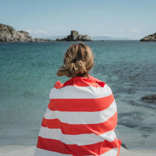 Dock & Bay Quick Dry Πετσέτα Microfiber Σώματος Κόκκινη 160x160εκ.