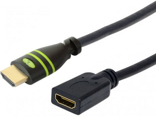 Techly HDMI 1.4 High Speed 1080p 120Hz Cable HDMI male - HDMI female 1.8m Μαύρο