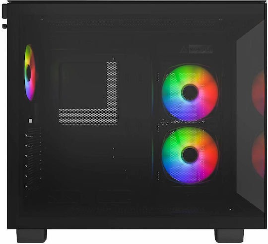 Montech King 65 Pro Gaming Midi Tower Κουτί Υπολογιστή με Πλαϊνό Παράθυρο και RGB Φωτισμό Μαύρο