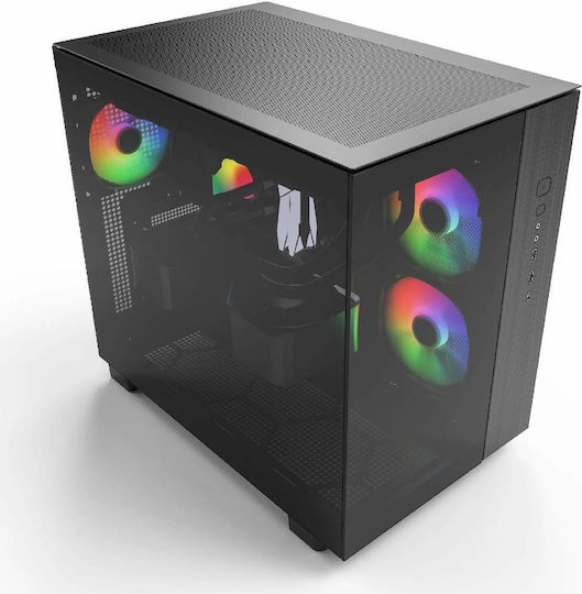 Montech King 65 Pro Gaming Midi Tower Κουτί Υπολογιστή με Πλαϊνό Παράθυρο και RGB Φωτισμό Μαύρο