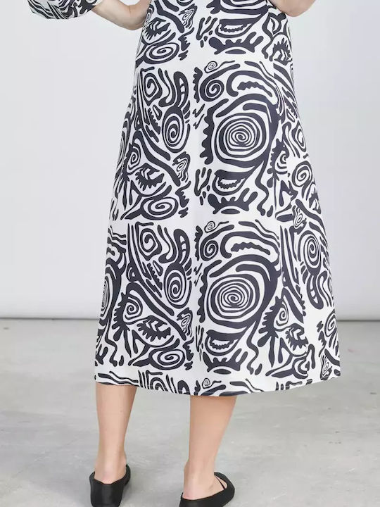 Midi Skirt White/black