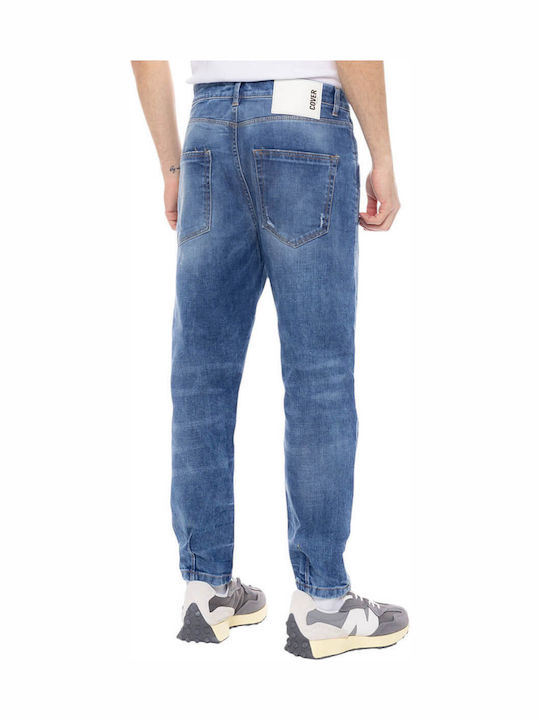 Monaco Cover Herren Jeanshose Elastisches mit Lose Baggy Anwendung Dunkelblau