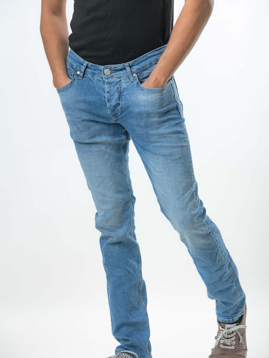 Ανδρικό Παντελόνι Τζιν με Regular Straight Εφαρμογή Jean