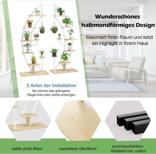 Wandregal Stepladder-Stil Rosa 60x30x155cm