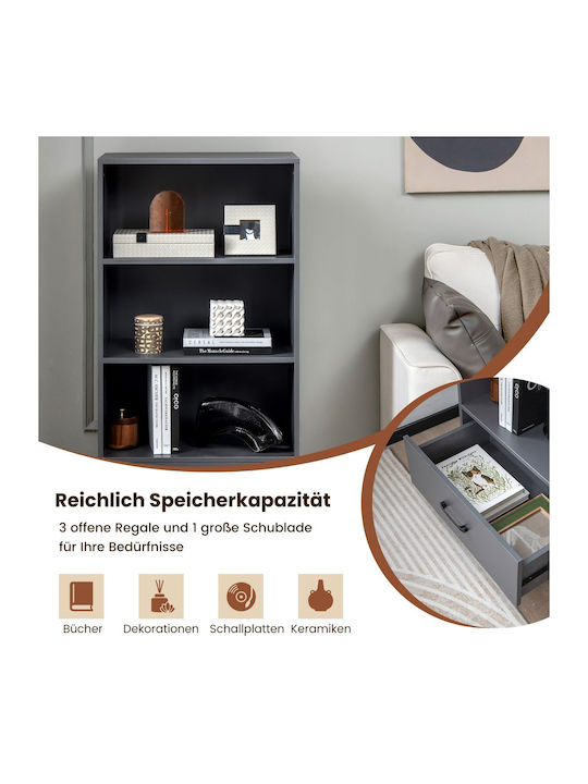 Classic Bookcase 60x38x120cm JV10665 Grey