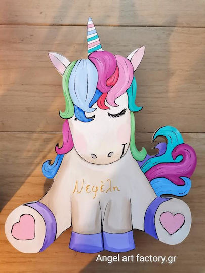 Kinder Holz-Wandleuchte Einhorn Name
