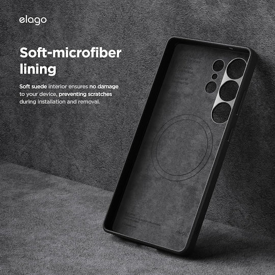 Elago Back Cover Δερμάτινο / Πλαστικό 1.9mm Αδιάβροχο Μαύρο (Galaxy S25 Ultra)