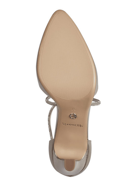 Pumps mit Riemchen Light Gold