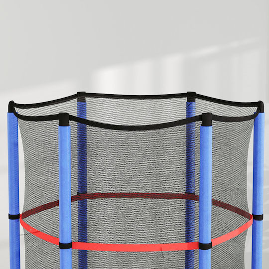 HomCom Trampolin Kinder Durchmesser 140cm mit Netz Bunt