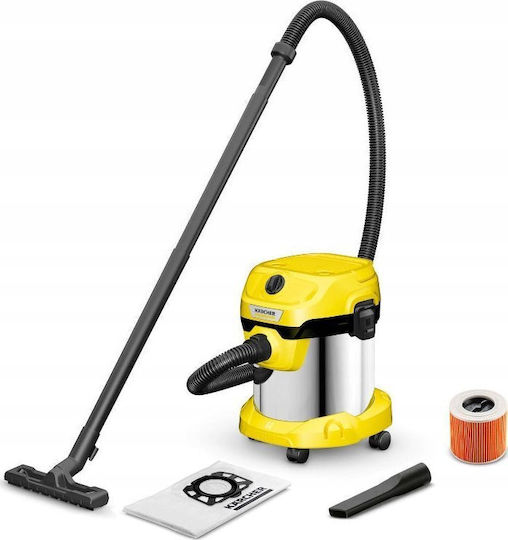 Karcher WD 2 Plus S V-15/4/18/C Vacuum Wet / Dry with Stainless Bin 15lt