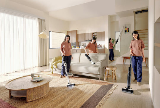Tineco Floor One S6 Switch Pet Επαναφορτιζόμενη Σκούπα 2 σε 1 Stick & Χειρός 21.6V Μαύρη/Λευκή
