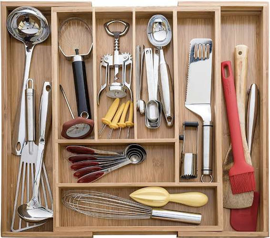 Tăvi Pentru Tacâmuri De Sertar Rabătabilă Din Lemn 43.5x45.5x5cm Bej