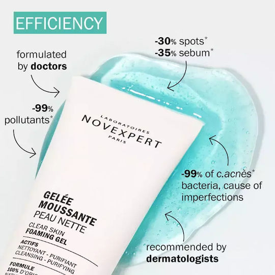 Novexpert Clear Skin Gel Καθαρισμού Προσώπου για Ακνεϊκές Επιδερμίδες 30ml