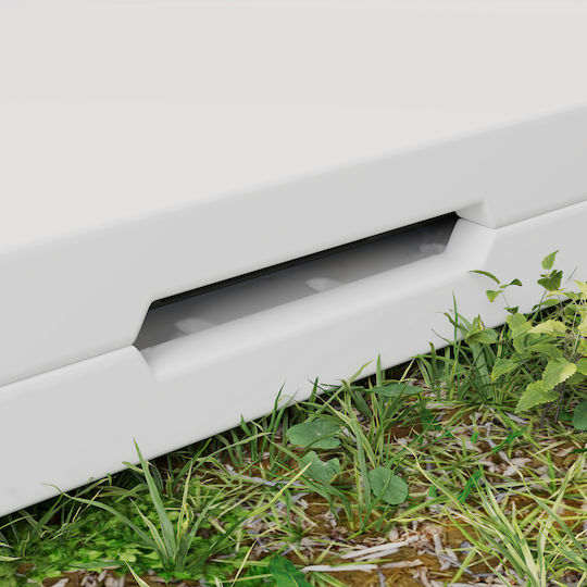 Outsunny Τραπέζι Μεταλλικό για Camping Πτυσσόμενο 86x86x74cm Λευκό