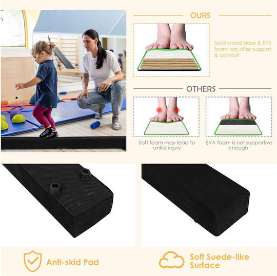 Costway Balance Platform Black 210x10x6.5cm 1pcs