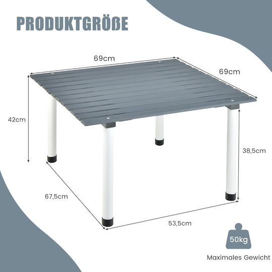 Costway Tabelle für Camping Klappbar Gray