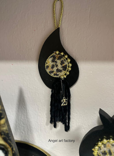 Черен Handmade Окачен Гоури Черен 1бр