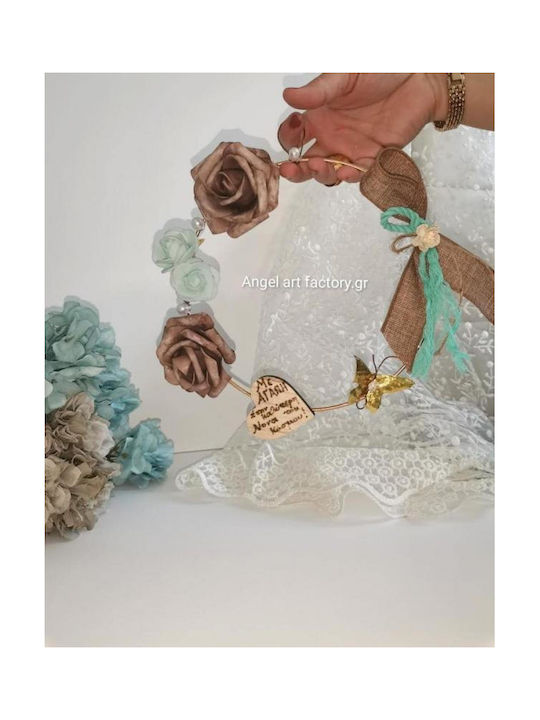 Coroniță de Flori cu Fluturi, Realizată Manual
