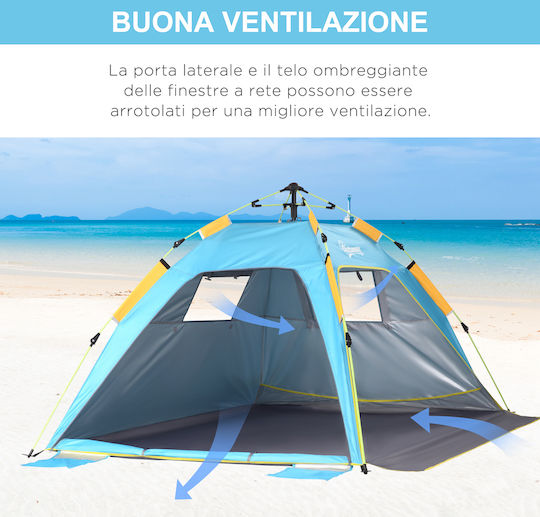 Outsunny 2-Person Blue Beach Tent