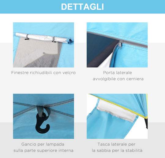 Outsunny 2-Person Blue Beach Tent