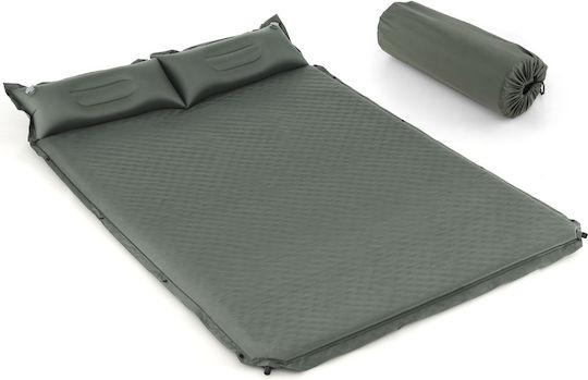 Costway Αυτοφούσκωτο Διπλό Υπόστρωμα Camping Πάχους 4cm Πράσινο