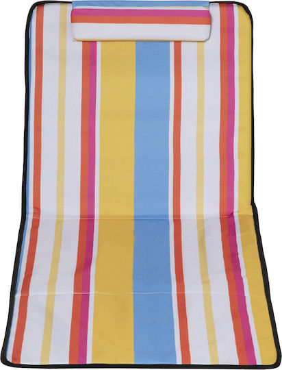 Outsunny Foldable Steel Beach Sunbed with Pillow 53x124x35cm