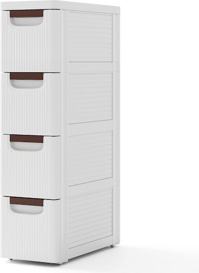 Costway Boden Badezimmerregal Weiß