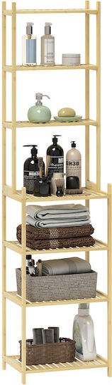 HomCom Regal Badewannenregal Hölzernes 44x33x180cm