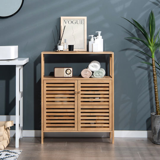 Costway Badezimmerschrank 64x27.5x80cm Beiges